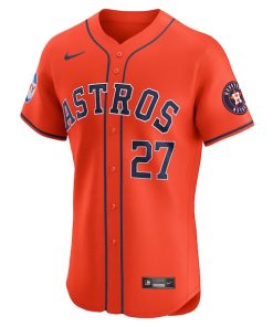 Alternative view of Jose Altuve Houston Astros Nike Alternate Elite Player Jersey - Orange