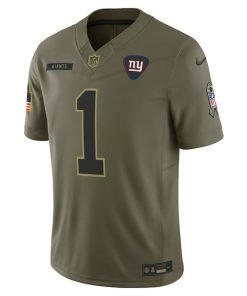 Alternative view of Malik Nabers New York Giants Nike 2025 Salute to Service Limited Jersey - Olive