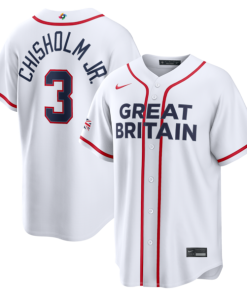 Jazz Chisholm Jr. Great Britain Baseball Nike 2026 World Baseball Classic Home Stadium Jersey - White