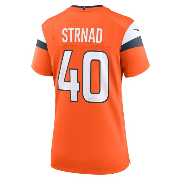 Justin Strnad Denver Broncos Nike Women's Team Game Jersey - Orange - Image 3