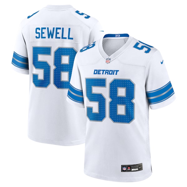 Penei Sewell Detroit Lions Nike Game Jersey - White/Blue/Black - Image 2