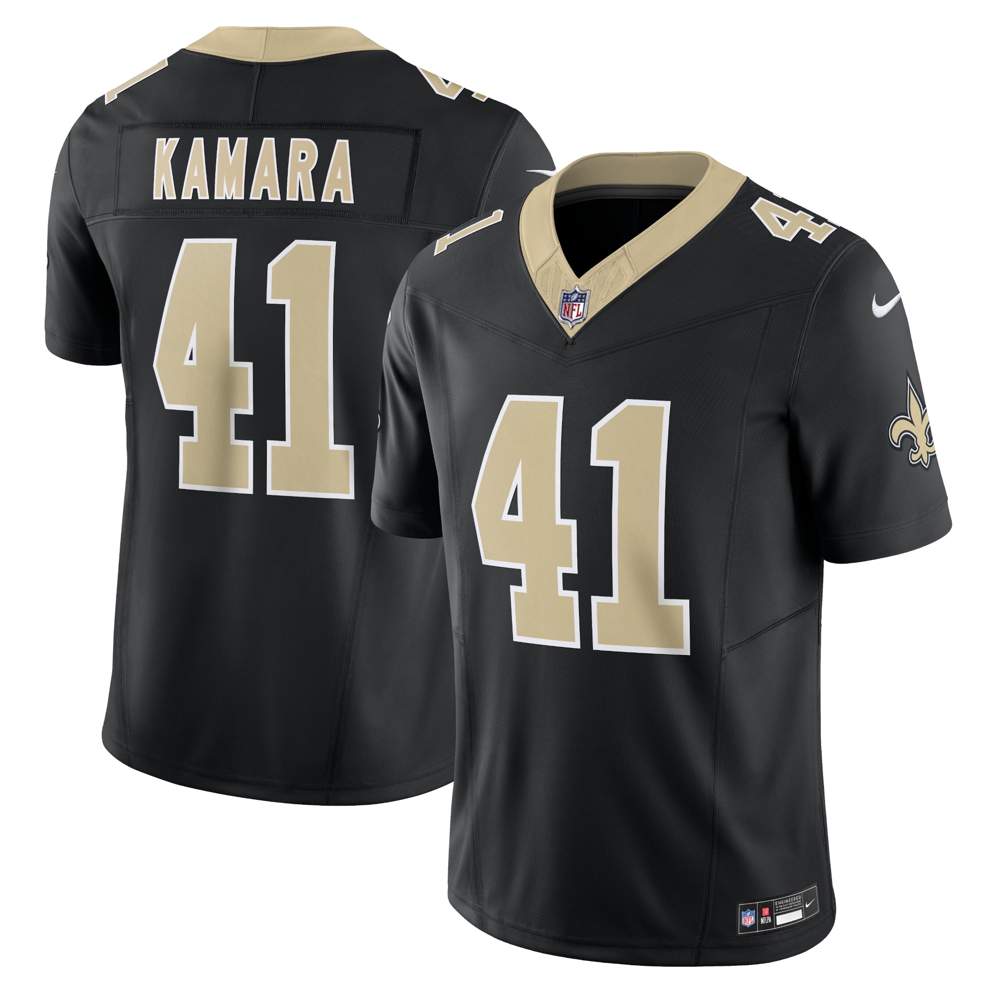 Alvin Kamara New Orleans Saints Nike Alternate Vapor F.U.S.E. Limited Jersey - White/Black - Image 5