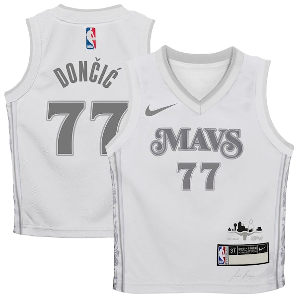 Luka Don?i? Dallas Mavericks Nike Preschool 2024/25 Swingman Player Jersey - City Edition - White