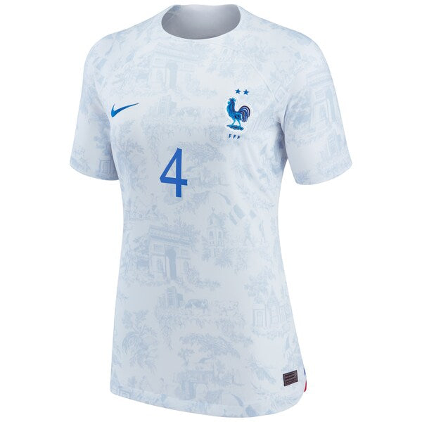 Raphael Varane France National Team Nike Women's 2022/23 Away Breathe Stadium Replica Jersey - White - Image 2