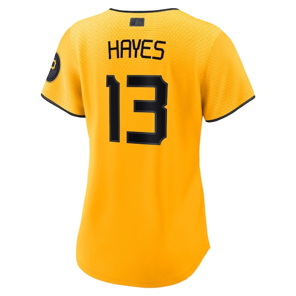 Ke'Bryan Hayes Pittsburgh Pirates Nike Women's 2023 City Connect Replica Player Jersey - Gold - Image 3