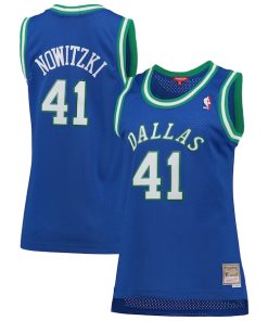 Dirk Nowitzki Dallas Mavericks Women's  Hardwood Classics Swingman Jersey - Blue