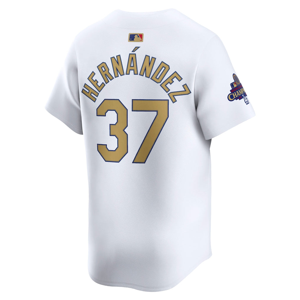 Teoscar Hernandez Los Angeles Dodgers Nike 2025 Gold Collection Limited Jersey ยจC White - Image 3
