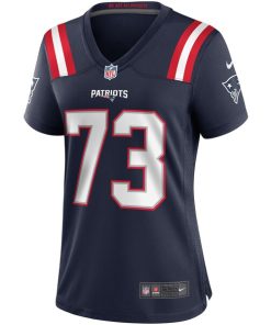 Alternative view of John Hannah New England Patriots Nike Women's Game Retired Player Jersey - Navy