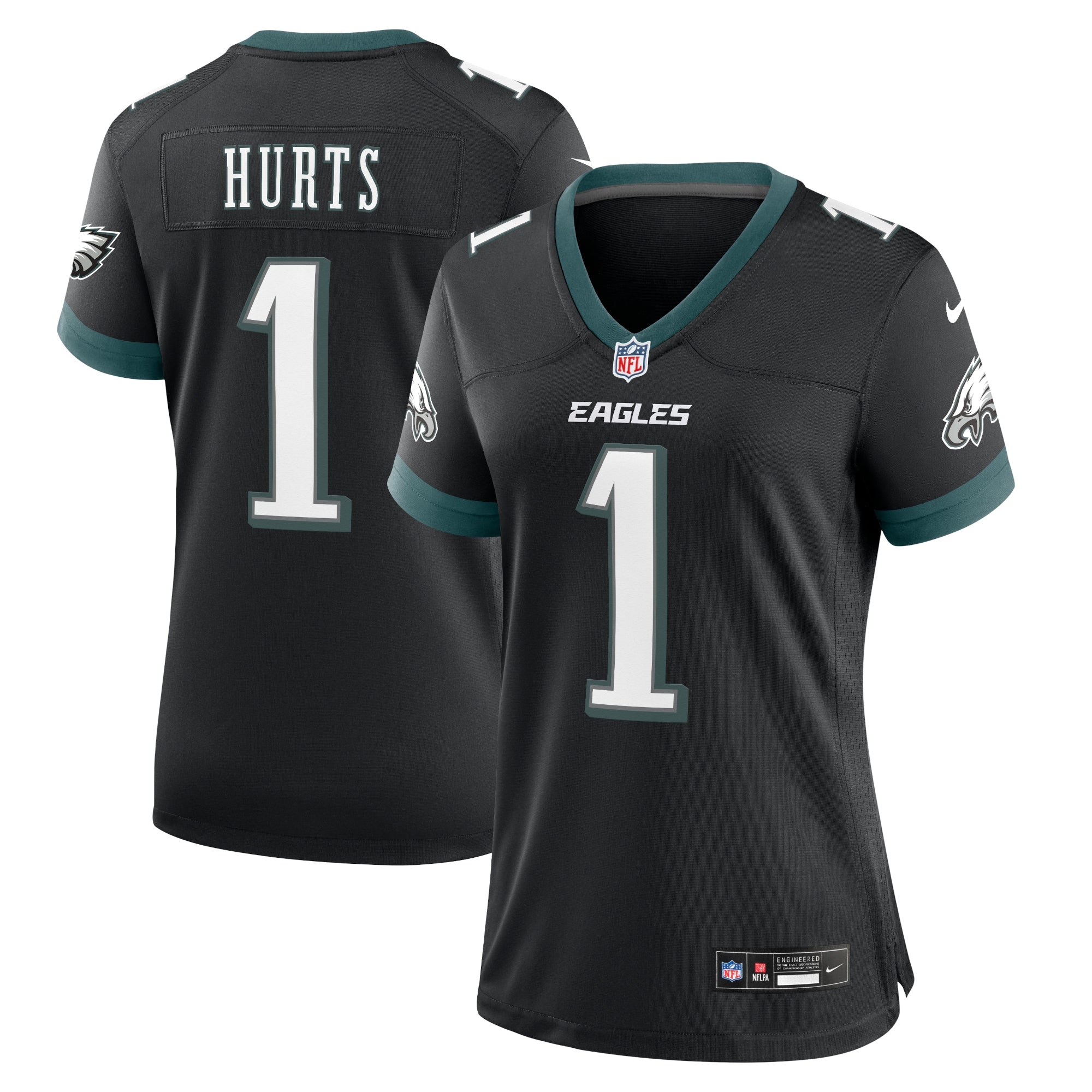 Jalen Hurts Philadelphia Eagles Women's Nike Game Jersey - White/Black/Green/Kelly Green - Image 8
