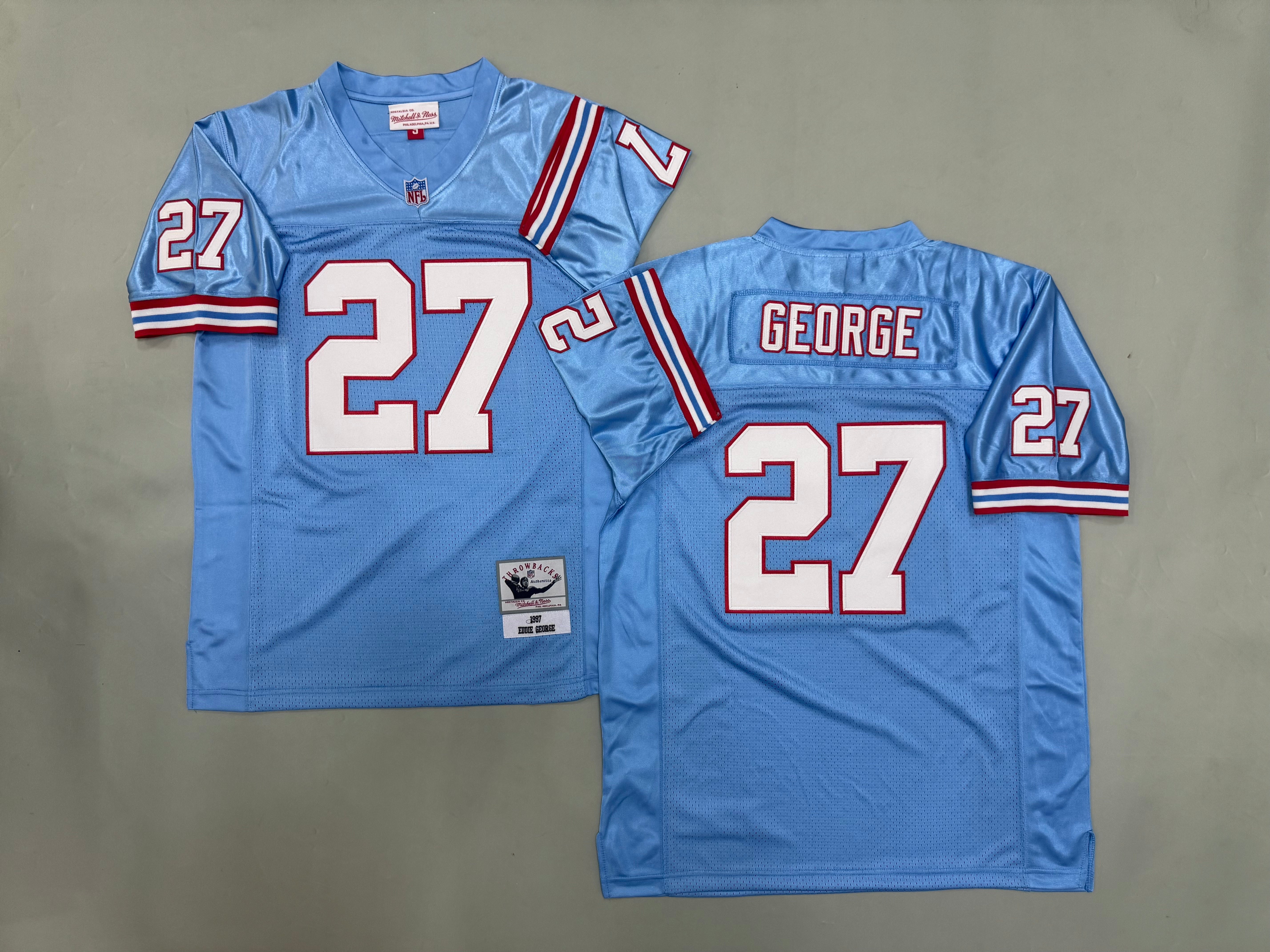 Eddie George Houston Oilers Authentic Throwback Retired Player Jersey