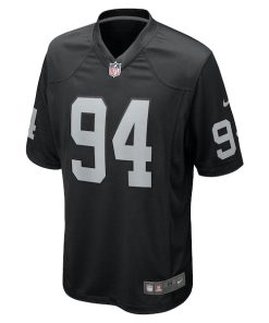 Alternative view of Christian Wilkins Las Vegas Raiders Nike Team Game Jersey -  Black