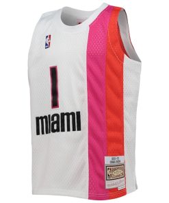 Alternative view of Chris Bosh Miami Heat Youth 2011/12 Hardwood Classics Swingman Jersey - White