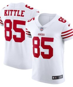 Alternative view of George Kittle San Francisco 49ers Nike Vapor Elite Jersey - White/Red/Scarlet