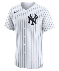 Alternative view of Derek Jeter New York Yankees Nike Home Elite Player Jersey - White