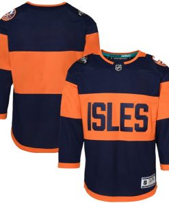 New York Islanders Youth 2024 NHL Stadium Series Premier Jersey?¨C Navy
