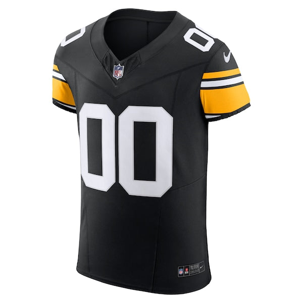 Pittsburgh Steelers Nike Vapor F.U.S.E. Elite Custom Jersey - Black - Image 2
