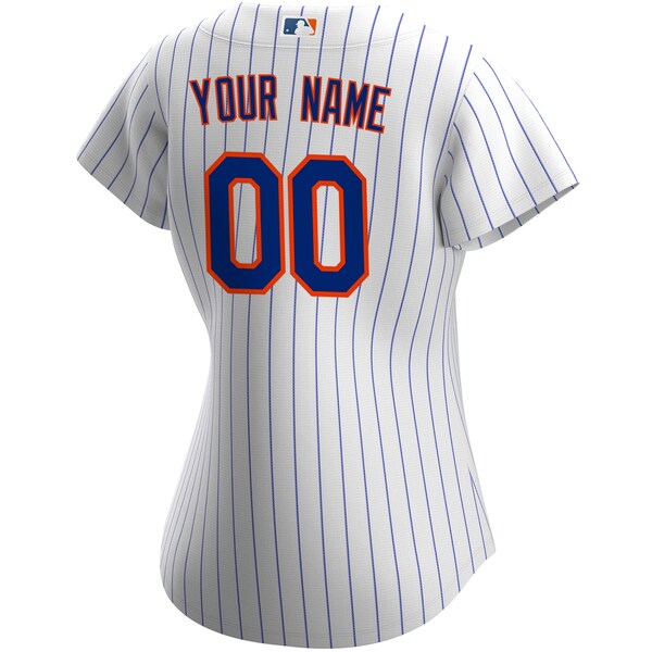 New York Mets Nike Women's Home Replica Custom Jersey - White - Image 3