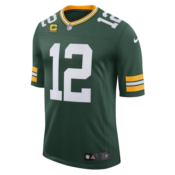 Aaron Rodgers Green Bay Packers Nike Captain Vapor Limited Jersey - Green - Image 2