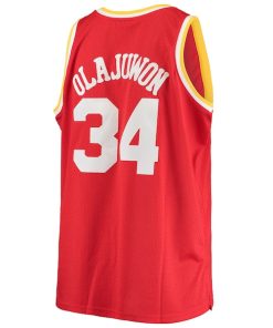 Alternative view of Hakeem Olajuwon Houston Rockets 1993/94 Big & Tall Hardwood Classics Swingman Jersey - Red