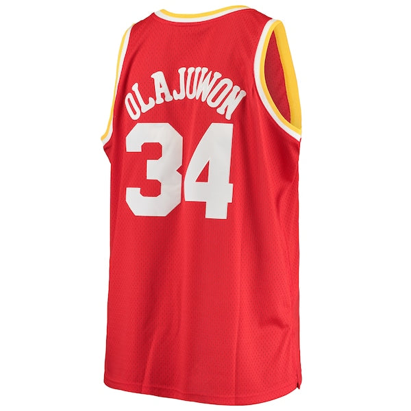 Hakeem Olajuwon Houston Rockets 1993/94 Big & Tall Hardwood Classics Swingman Jersey - Red - Image 2