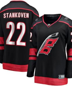 Logan Stankoven Carolina Hurricanes  Women's Home Breakaway Player Jersey - Black