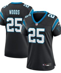 Xavier Woods Carolina Panthers Nike Women's Team Game Jersey - Black