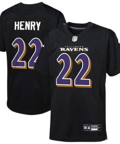 Derrick Henry Baltimore Ravens Nike Youth Fashion Game Jersey - Carbon Black