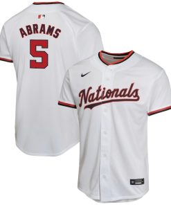 CJ Abrams Washington Nationals Nike Youth Home Game Player Jersey - White