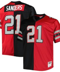 Deion Sanders Atlanta Falcons Big & Tall Split Legacy Retired Player Replica Jersey - Black/Red