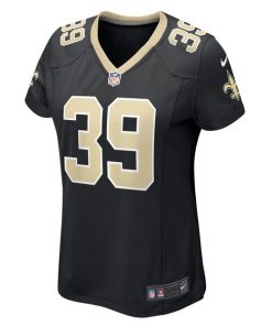 Alternative view of DaMarcus Fields New Orleans Saints Nike Women's Game Player Jersey - Black