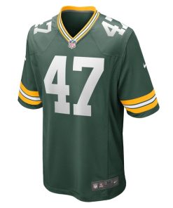 Alternative view of Justin Hollins Green Bay Packers Nike Home Game Player Jersey - Green