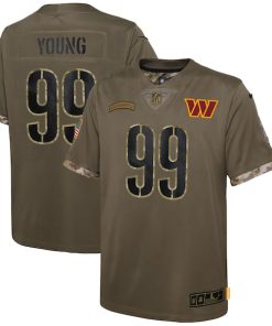 Chase Young Washington Commanders Nike Youth 2022 Salute To Service Player Limited Jersey - Olive