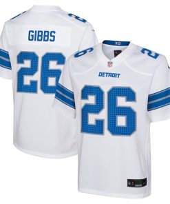 Alternative view of Jahmyr Gibbs Detroit Lions Nike Youth Player Game Jersey - White