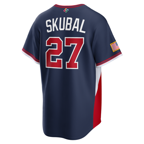 Men's USA Baseball Tarik Skubal Nike 2026 World Baseball Classic Road Stadium Jersey - Navy/White - Image 4