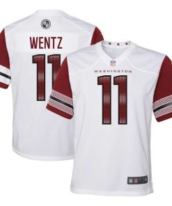 Carson Wentz Washington Commanders Nike Youth Game Jersey - White/Black/Burgundy