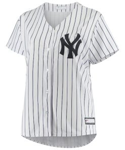 Alternative view of New York Yankees Women's Plus Size Sanitized Replica Team Jersey - White