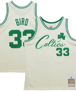 Larry Bird Boston Celtics  Chainstitch Swingman Jersey - Cream