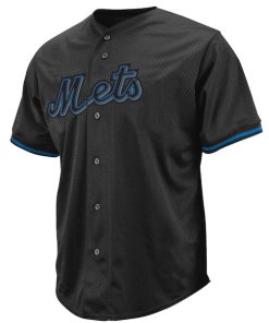Alternative view of New York Mets Big & Tall Pop Fashion Jersey - Black