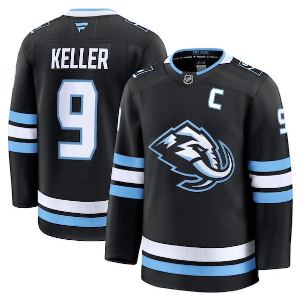 Clayton Keller Utah Mammoth Home Premium Player Jersey - Black/White