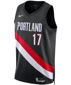 Alternative view of Shaedon Sharpe Portland Trail Blazers Nike Unisex Swingman Jersey - Icon Edition - Black