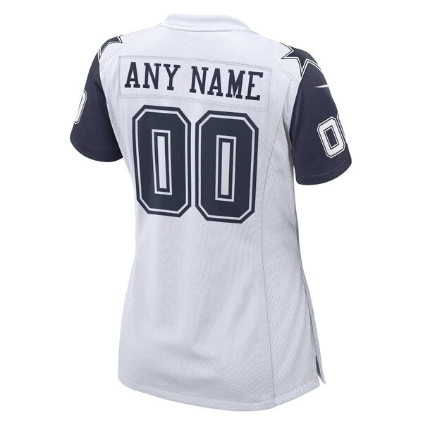 Dallas Cowboys Nike Women's Alternate Custom Game Jersey - White - Image 3