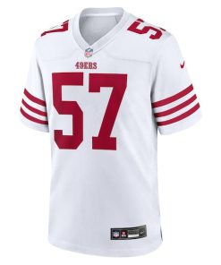 Alternative view of Dre Greenlaw San Francisco 49ers Nike Team Game Jersey -  White