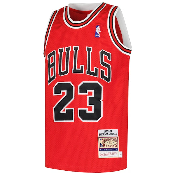 Michael Jordan Chicago Bulls Youth Hardwood Classics 1997/98 Authentic Jersey - Red - Image 2