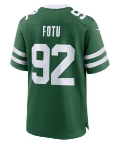 Alternative view of Leki Fotu New York Jets Nike Team Game Jersey - Legacy Green