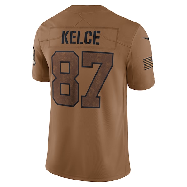 Travis Kelce Kansas City Chiefs Nike 2023 Salute To Service Limited Jersey - Brown - Image 3