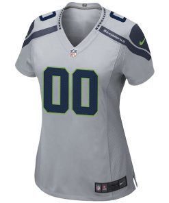Alternative view of Seattle Seahawks Nike Women's Alternate Custom Game Jersey - Gray