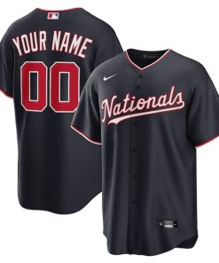 Washington Nationals Nike Alternate Custom Replica Jersey - Navy/White