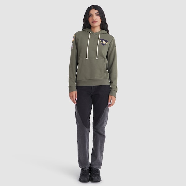 Minnesota Vikings Nike Women's 2025 Salute to Service Sideline Standard Issue Dri-FIT Hoodie - Olive - Image 3