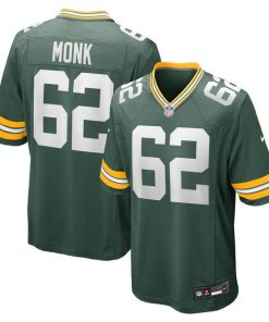 Alternative view of Jacob Monk Green Bay Packers Nike  Game Jersey -  Green