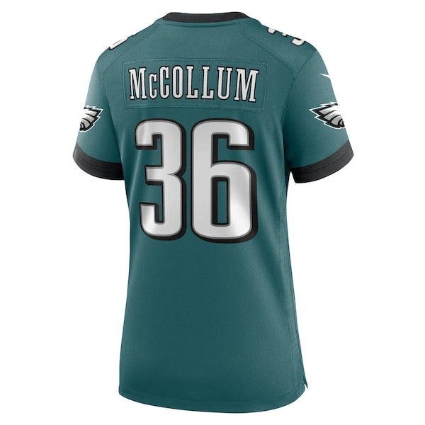 Tristin McCollum Philadelphia Eagles Nike Women's Team Game Jersey - Midnight Green - Image 3